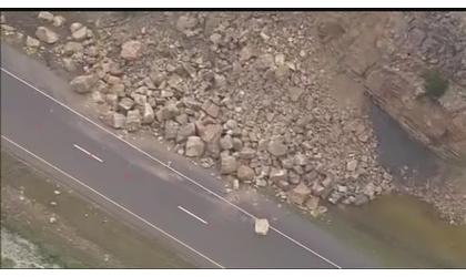 Officials to use explosives in rock slide area