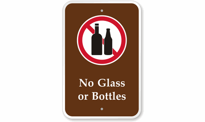 Reminder: Glass Bottles/Containers & Personal Fireworks Not Allowed At Lake Ponca