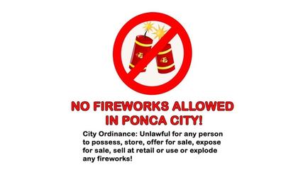 No fireworks allowed in Ponca City