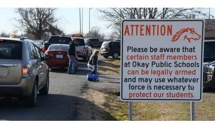 Okay Public Schools looks to deter violence with signs, guns