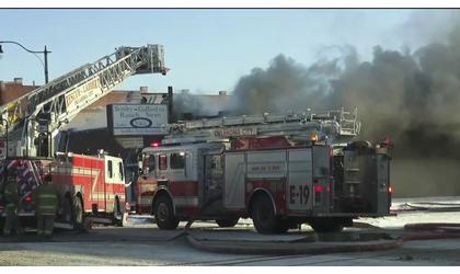 Firefighters battle Stockyards City blaze