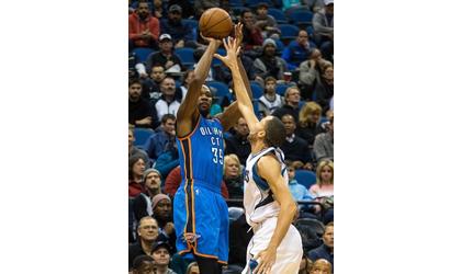 Durant helps OKC hold off Timberwolves, 101-96