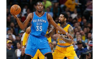 Durant scores 40 as Thunder beats Nuggets