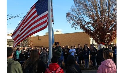 Oklahoma Veterans’ school flag program visits Ponca City High School