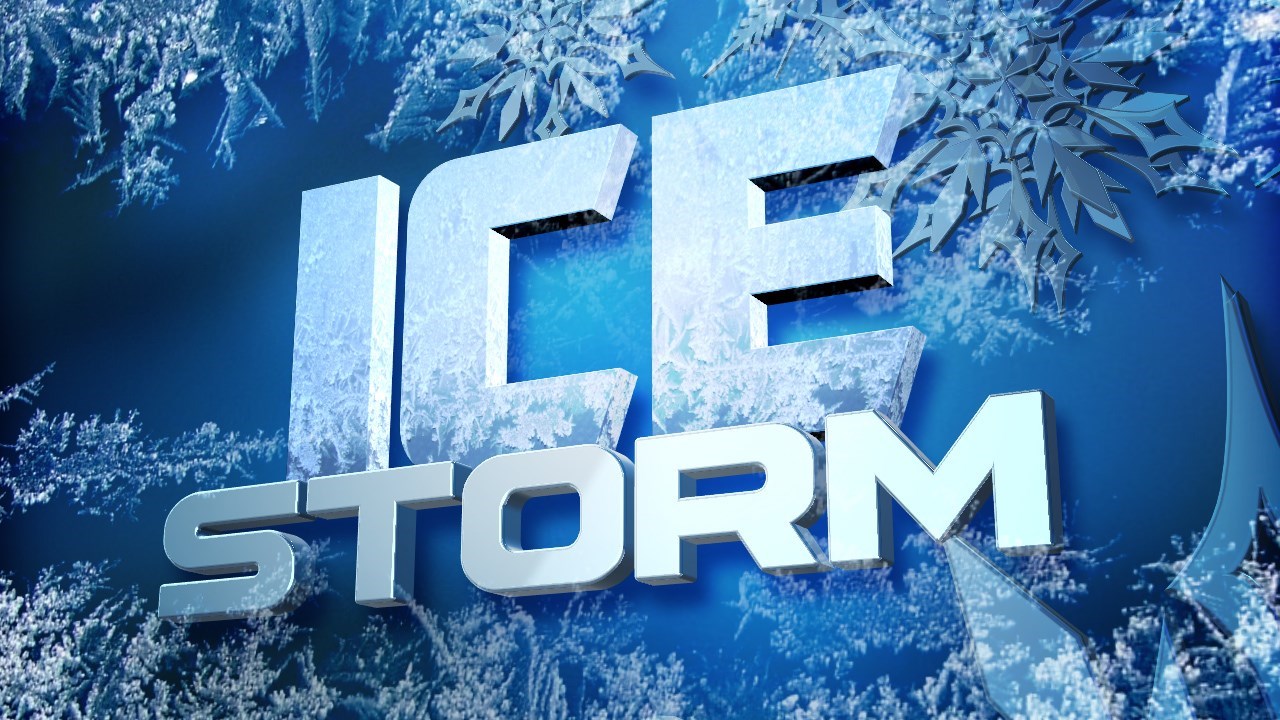 Ice Storm Warning in effect until noon today