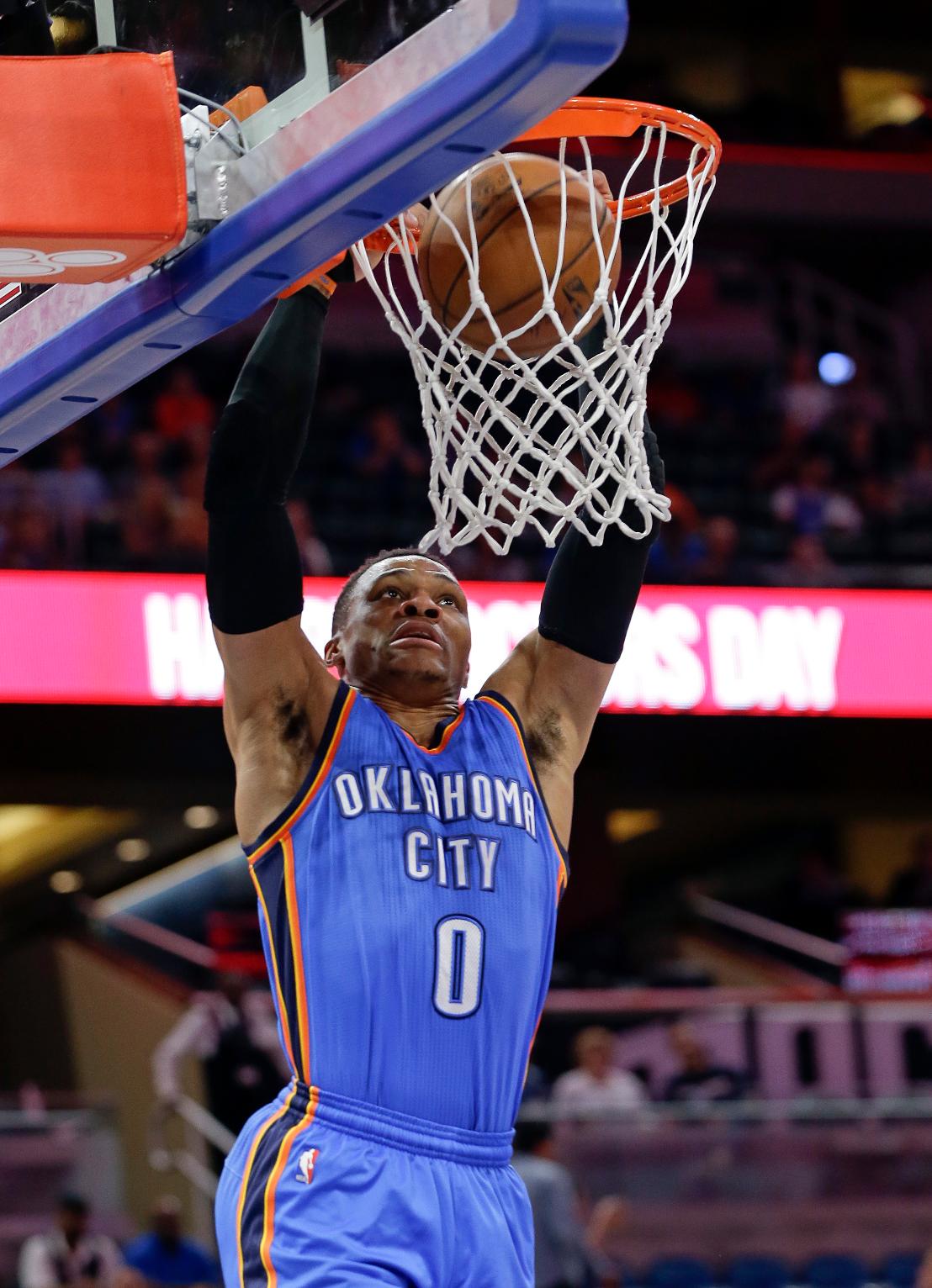 Westbrook scores 57 in Thunder’s 114-106 OT win over Magic