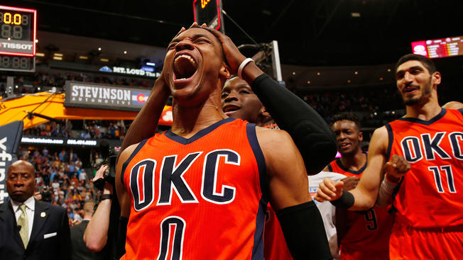 Westbrook sets triple-double record, Thunder beat Nuggets