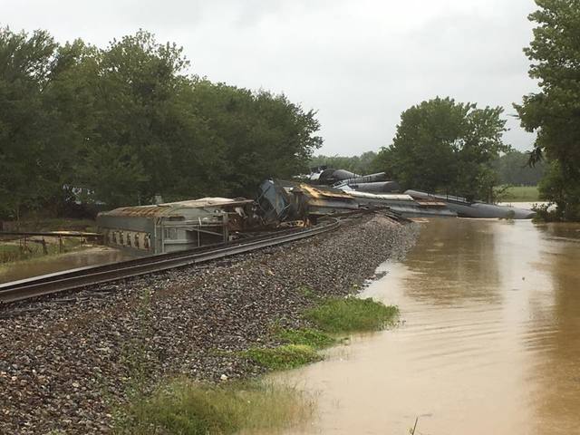 Heavy rains blamed for eastern Oklahoma train derailment