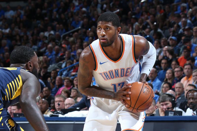 Paul George scores 10 points against Pacers; Thunder wins