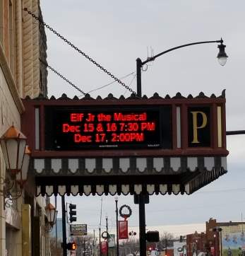New sign in operation at theater