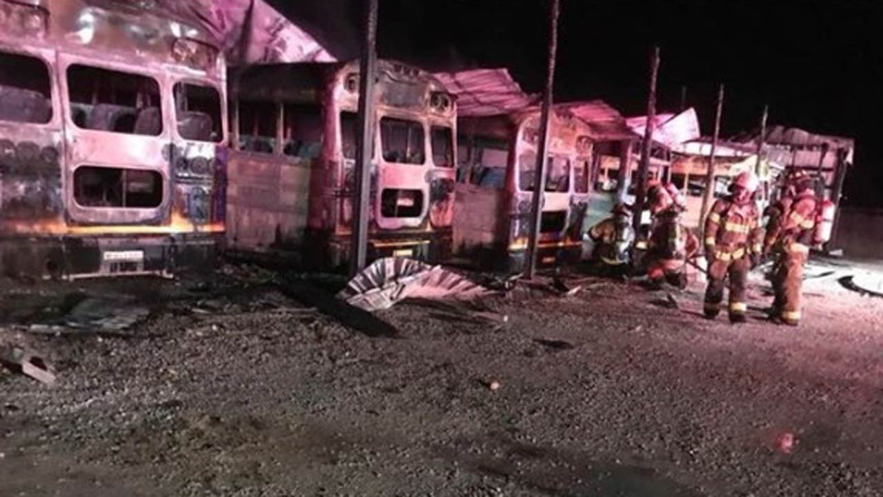 Wyandotte cancels classes after bus fleet burns