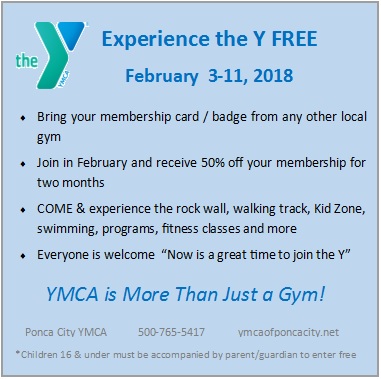 Experience  the Y Free Feb. 3-11