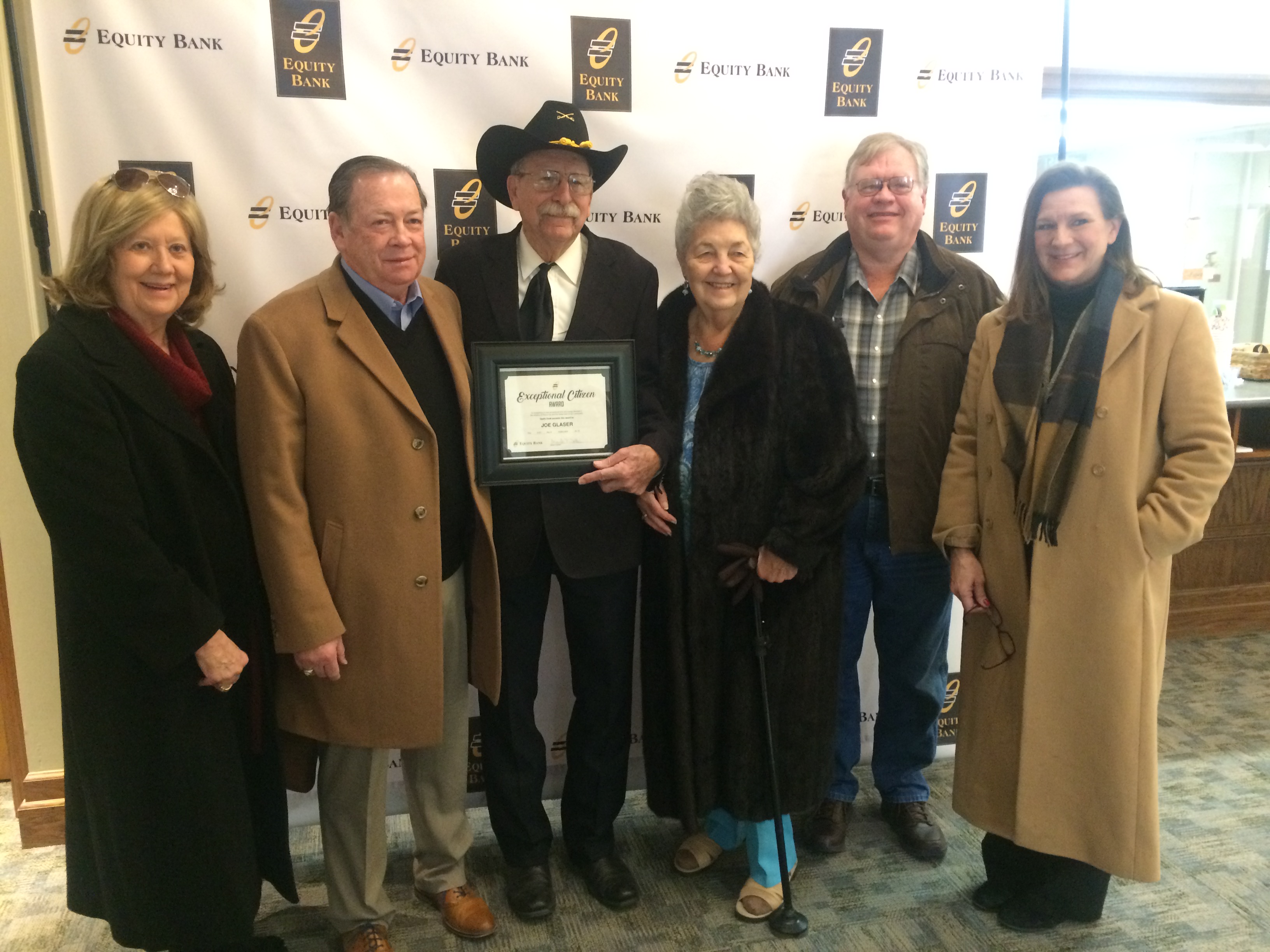 Equity Bank honors Joe Glaser with Exceptional Citizen Award