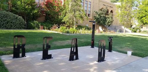 New bike rack installed at library