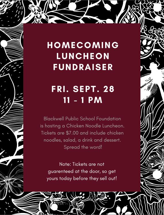 Blackwell School Foundation hosting Homecoming Luncheon