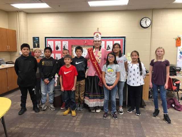 Ponca Princess visits Union students