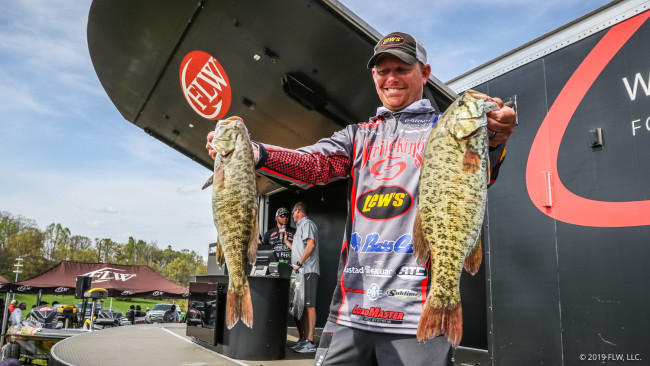 Tulsa pro Upshaw catches five-bass limit weighing 18 pounds, 6 ounces