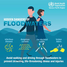 Avoid floodwater to prevent injury and illness