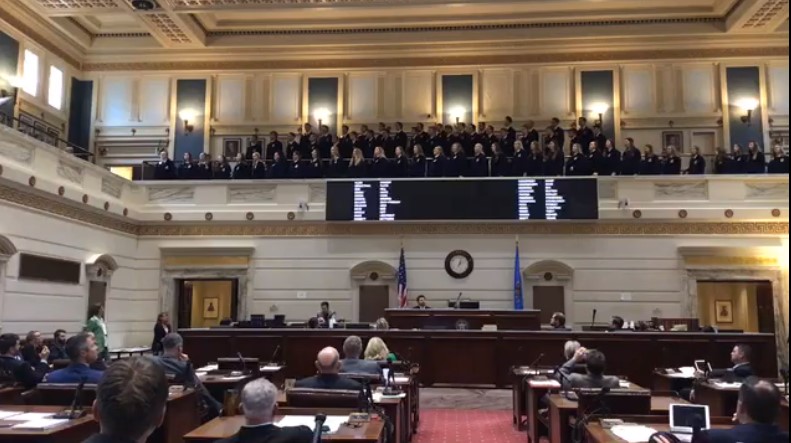 FFA Chorus sings at State Capitol