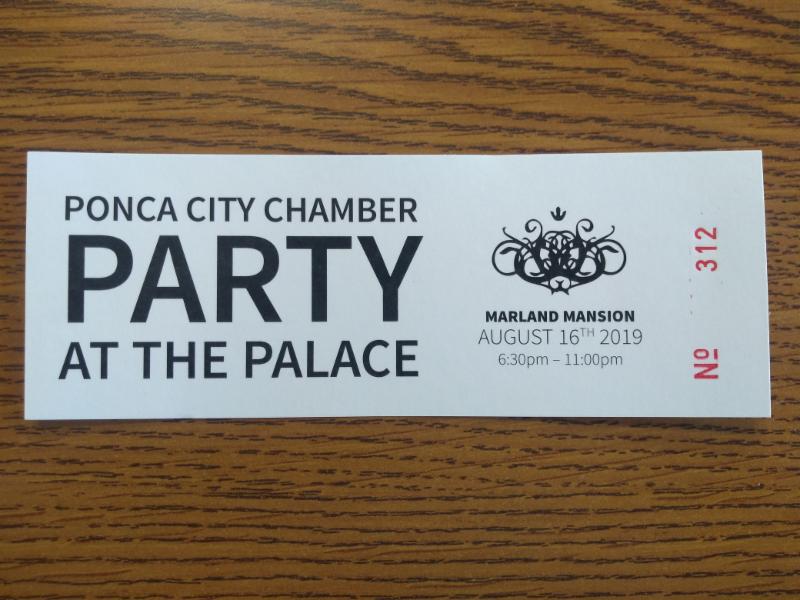 Party at the Palace tickets available at Chamber office