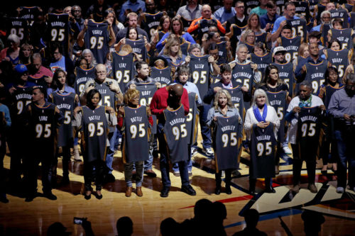 Bombing victims honored at OKC Thunder game
