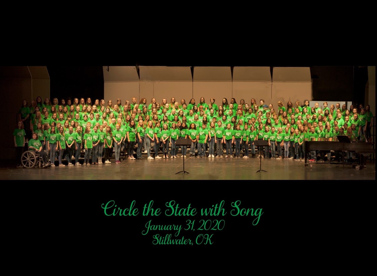 Ponca City Public School Honor Choirs Perform at “Circle The State With Song” Festival