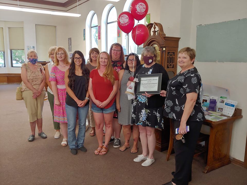 Blackwell Public Library receives “Spirit Award”