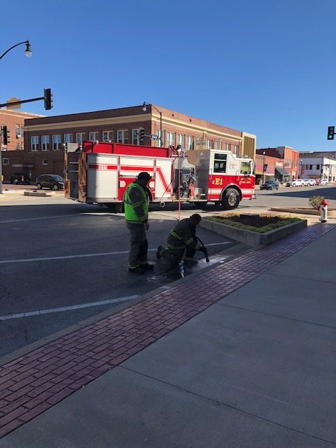 Storm Drain Fire at 3rd and Grand