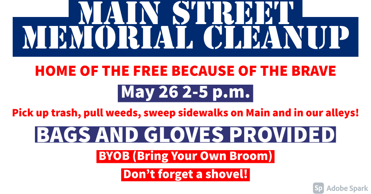 City of Blackwell hosting Main Street cleanup today