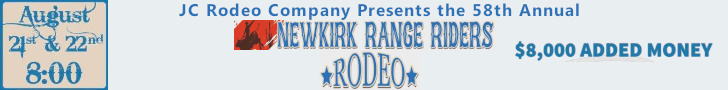 Newkirk Range Riders Rodeo 728×90