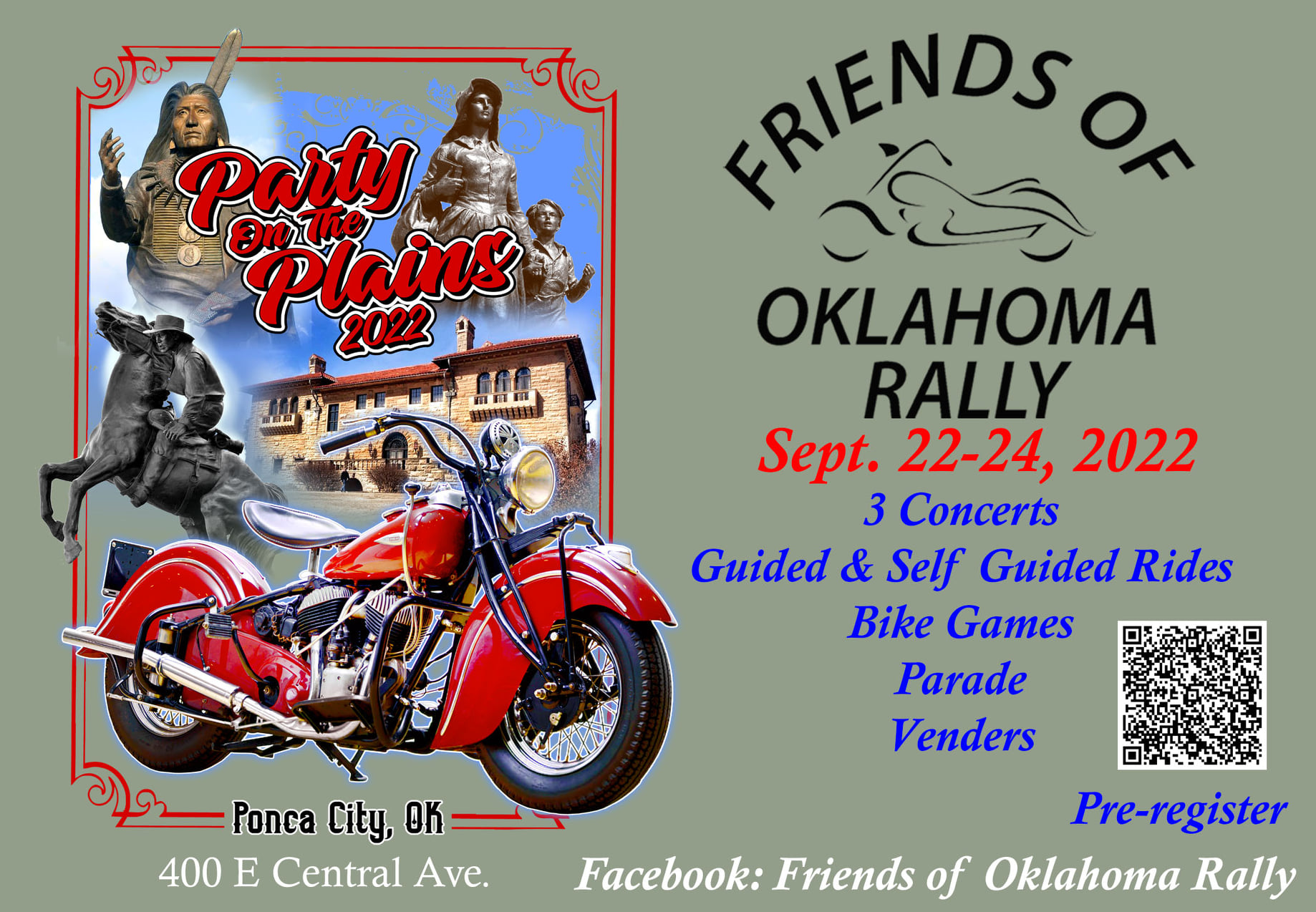 Friends of Oklahoma Rally “Party on the Plains 2022” is September 22-24 in Ponca City