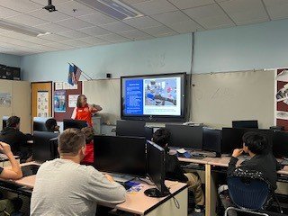 Guest Speaker at Ponca City High School Aviation Class