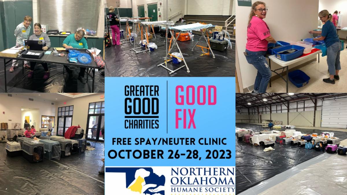 Good Fix FREE Spay/Neuter Clinic Returns October 26th-28th