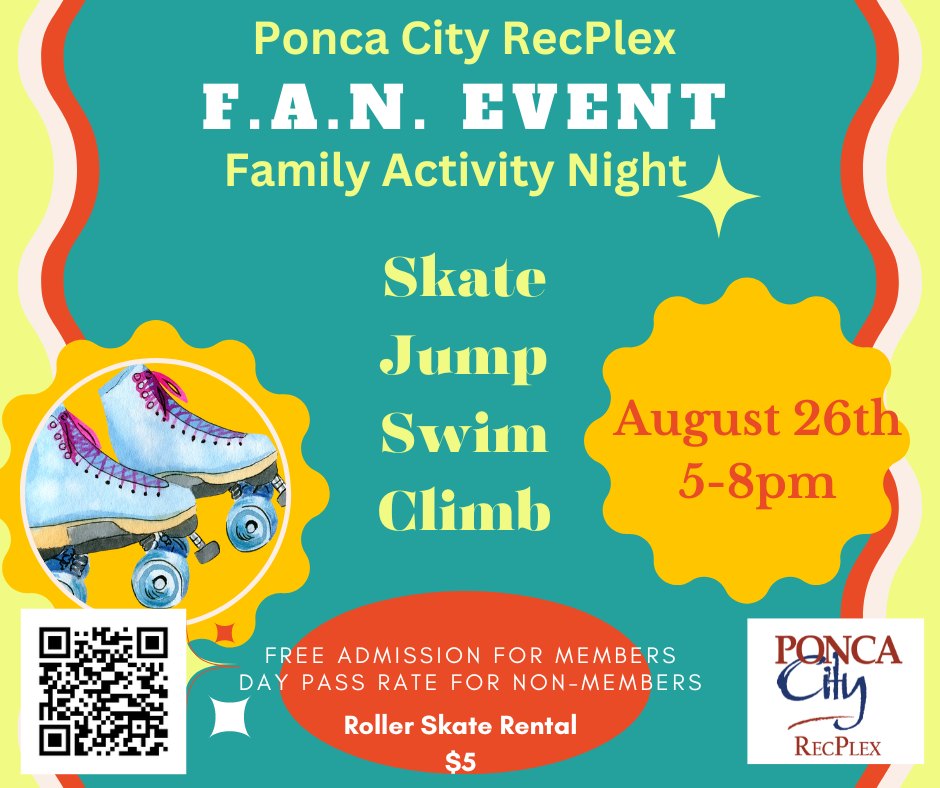 Family Activity Night This Saturday at the Ponca City RecPlex