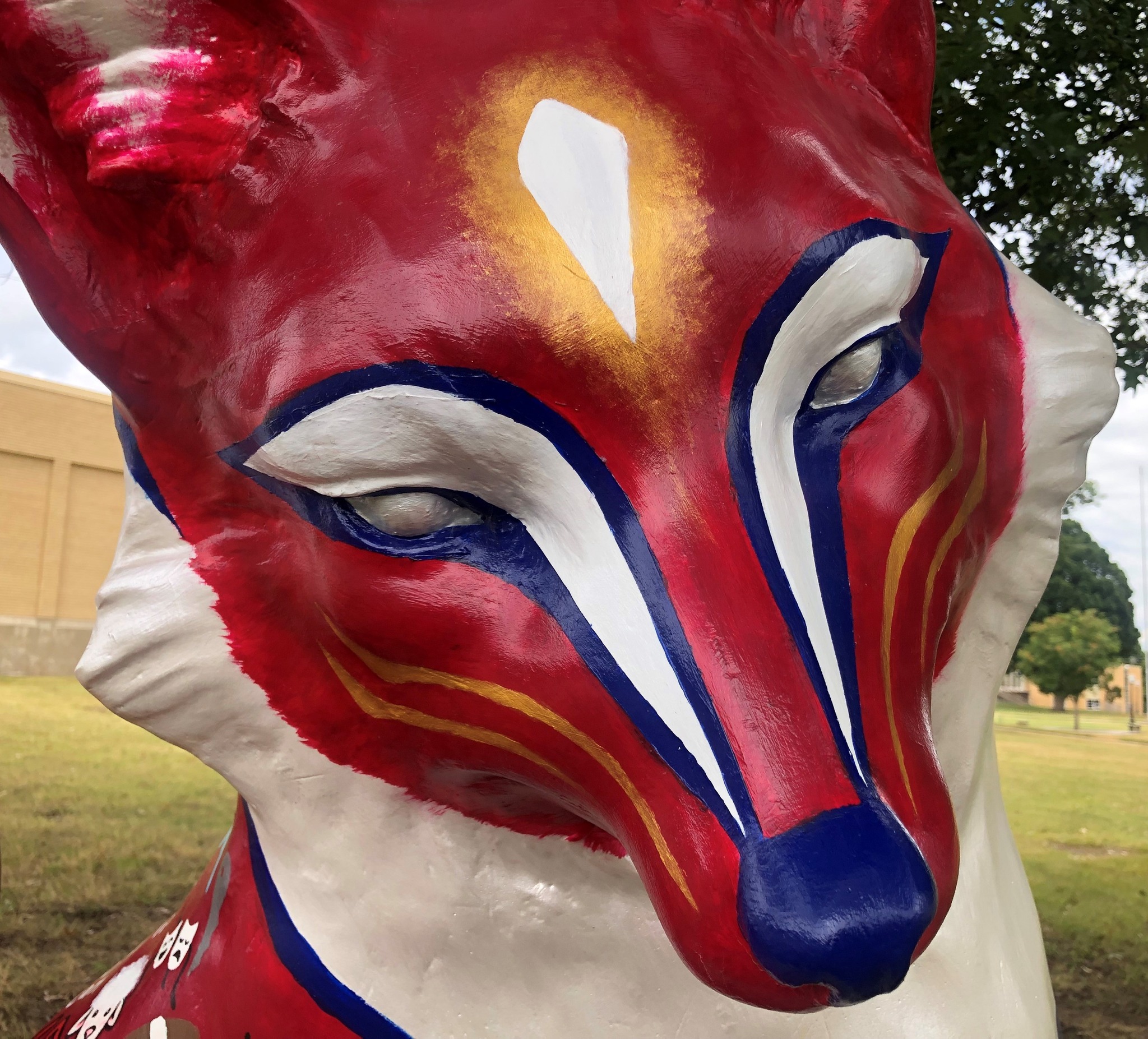 Fox Painted by Ponca City High School Student Placed at High School