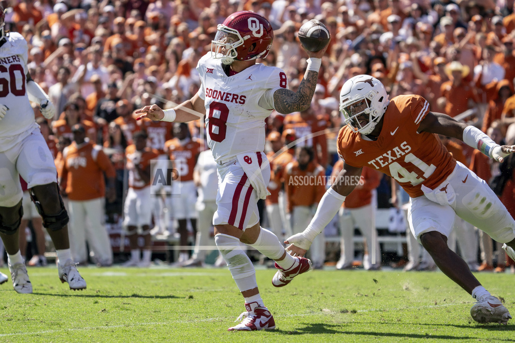Boomer Sooner: Gabriel tosses late TD pass as No. 12 OU beats No. 3 Texas in Red River Rivalry