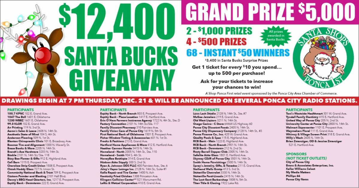 Santa Bucks Giveaway Going on Now!