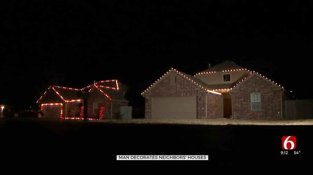 BIXBY MAN SPREADS CHRISTMAS CHEER, HANGS LIGHTS ON EVERY NEIGHBOR’S HOUSE ON HIS STREET