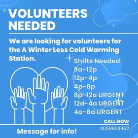 “A Winter Less Cold” Warming Station Open in Ponca City For Anyone in Need of Warm Place to Stay; Volunteers Also Needed