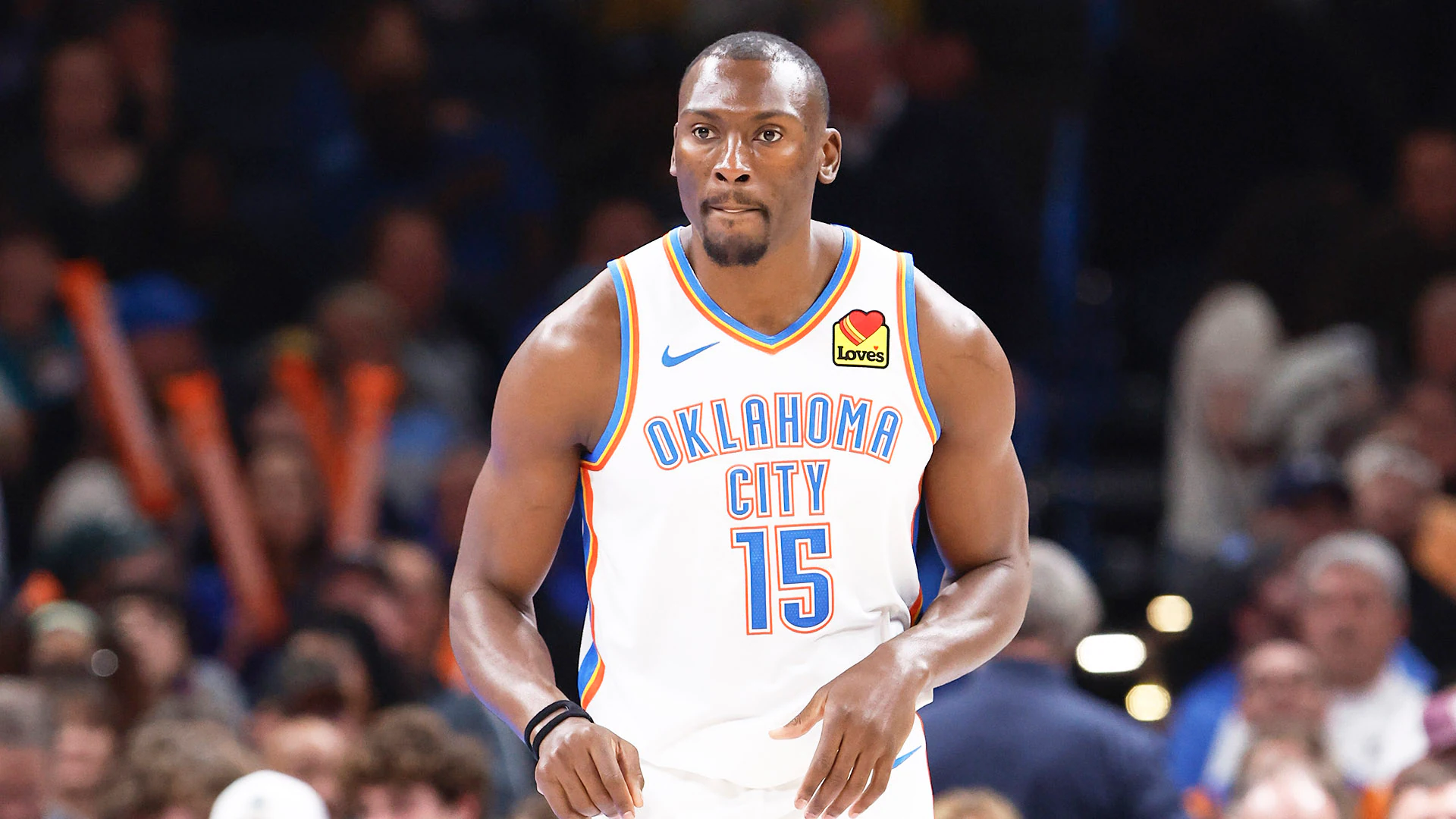 Bismack Biyombo appears to collapse during Thunder game at Portland