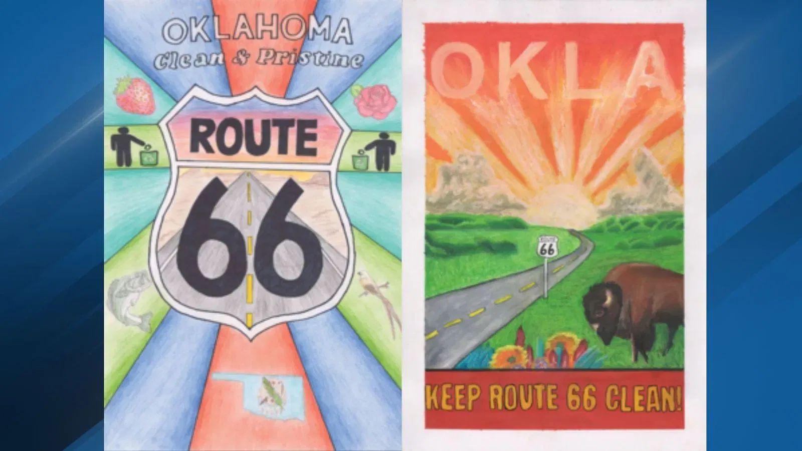Winners of ODOT’s 2025 Trash Poster Contest, Includes Kay County Kindergarten Student