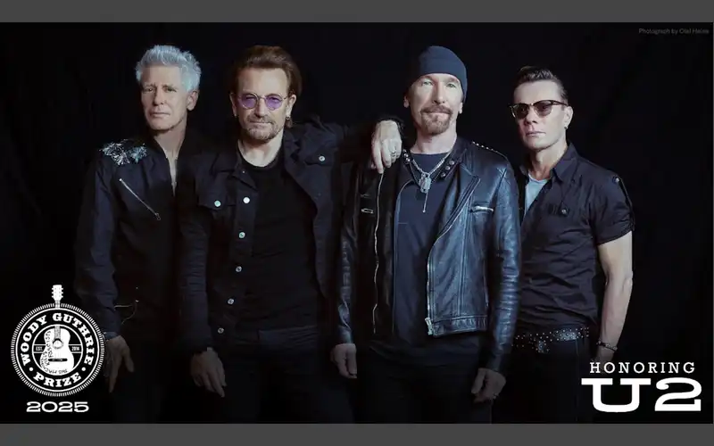 U2 named 2025 Woody Guthrie Prize honorees