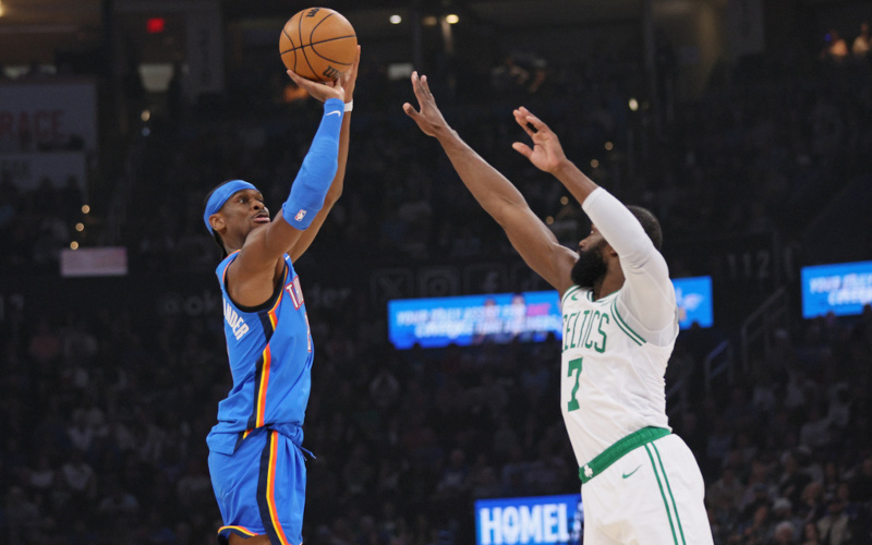 Shai Gilgeous-Alexander scores 35, breaks Wilt’s record as Thunder beat Celtics 104-102