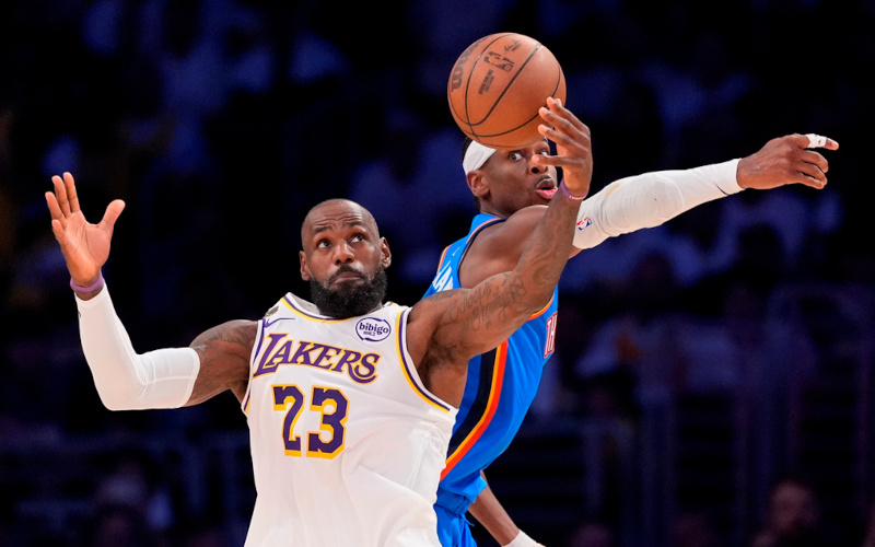 Thunder charge past Lakers 131-108 in Game 3 for another blowout in the champs’ 7-0 playoff run