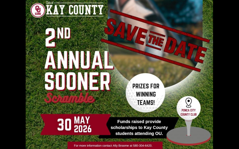 2nd Annual Sooner Scramble Golf Fundraiser to be held at Country Club