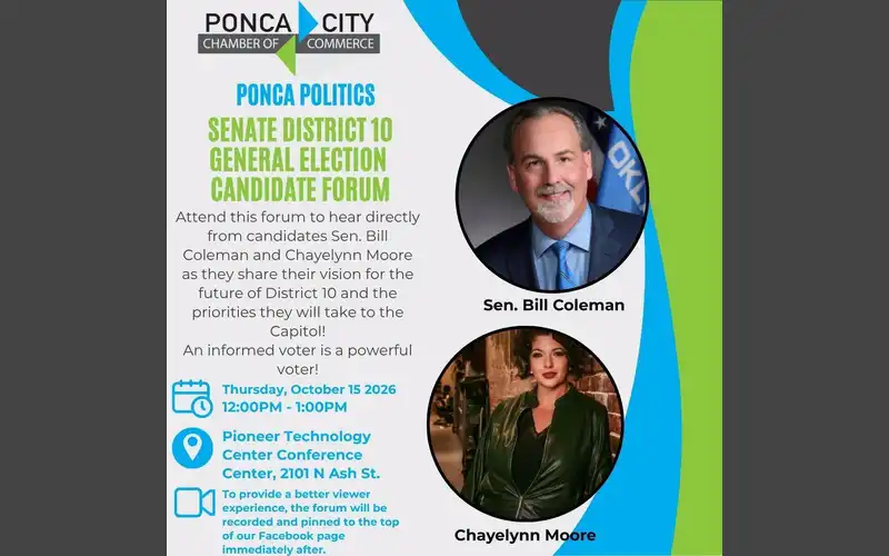 Senate Seat 10 Candidates, Senator Bill Coleman and Chayelynne Moore  at Pioneer Technology Center