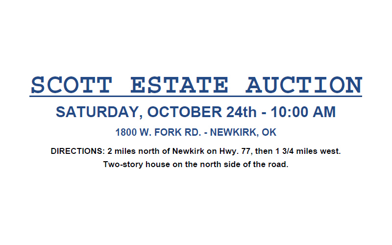 Kris Mapel Auction Services holding an upcoming estate auction